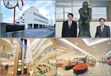 株式会社サンエー 代表取締役会長 折田譲治、代表取締役社長 上地哲誠